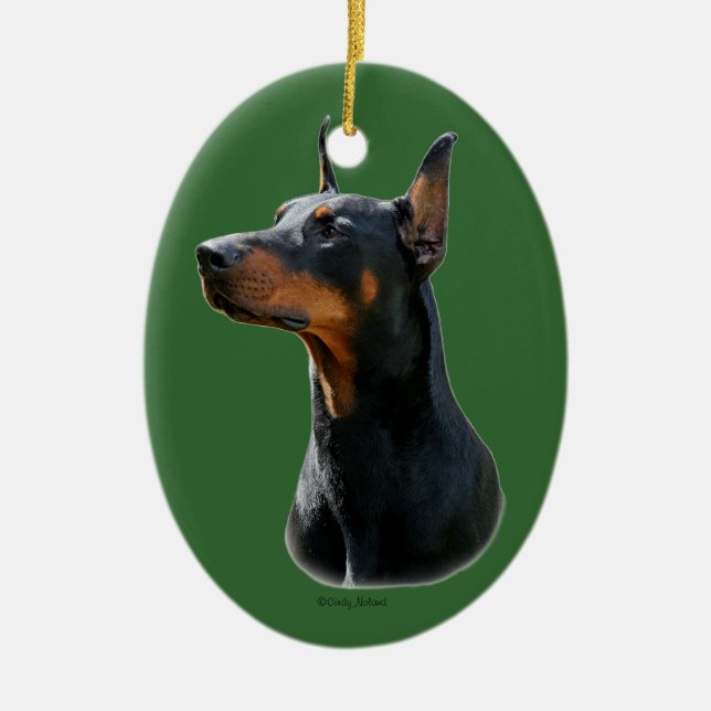 Ornamento principal do Pinscher do Doberman (Frente)