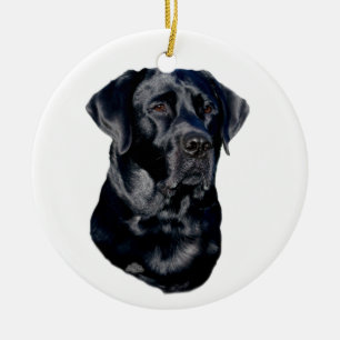Ornamento principal preto de labrador retriever