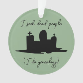 Ornamento Procuro a pedra angular da genealogia das pessoas 