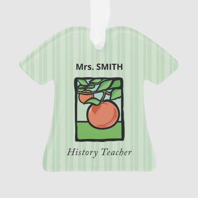 Ornamento Professor de História Obrigado, Apple (Frente)