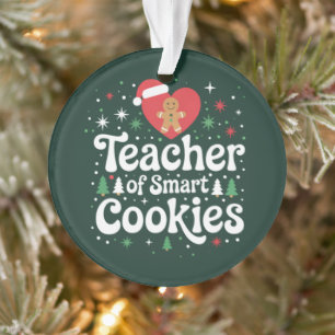 Ornamento Professor de Natal de Biscoitos Inteligentes