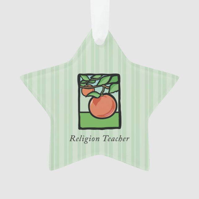 Ornamento Professor Religioso Obrigado, Apple (Frente)