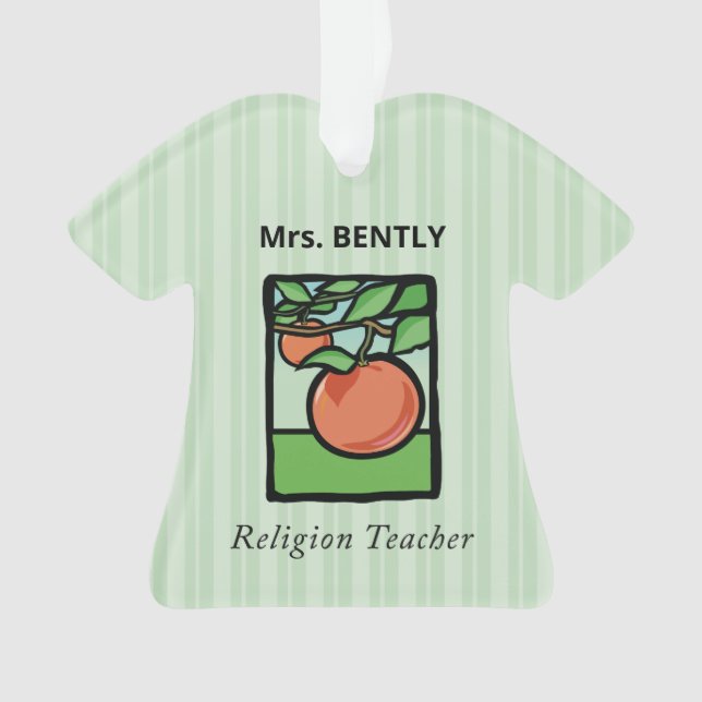 Ornamento Professor Religioso Obrigado, Apple (Frente)