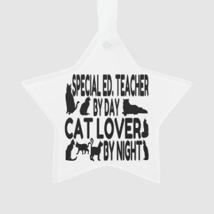 Ornamento Professora de Educação Especial do Cat Lover
