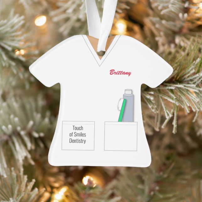 Ornamento Profissão de Dentista do Assistente Dentor (Árvore)
