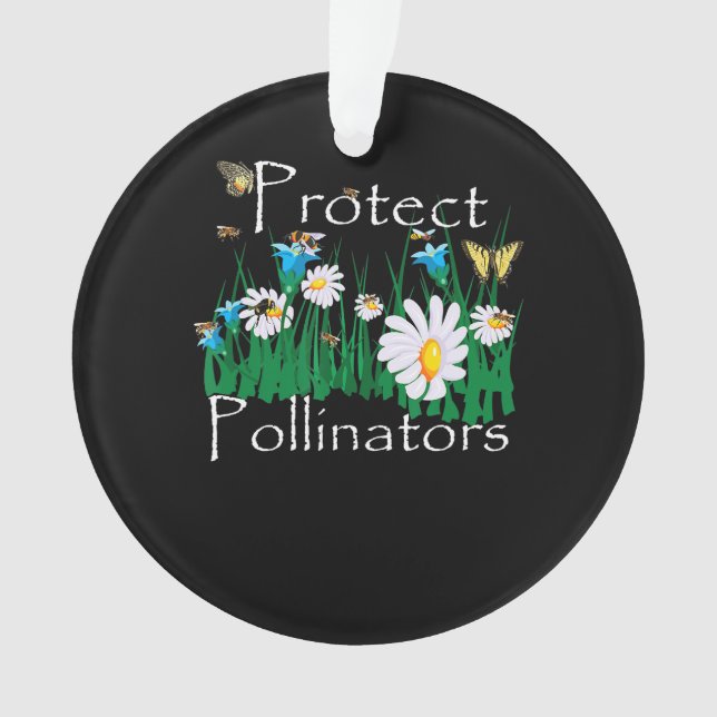 Ornamento proteger polinizadores abelhas borboletas flores b (Frente)