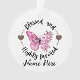 Ornamento Psalm 88:4 Abençoada Borboleta Personalizada Altam