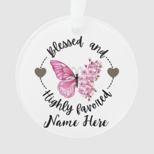 Ornamento Psalm 88:4 Abençoada Borboleta Personalizada Altam