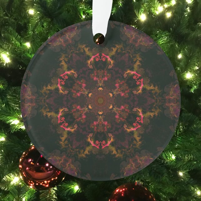 Ornamento Psicodélico, Hippie Preto Vermelho e Laranja (Criador carregado)