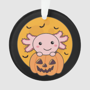 Ornamento Pumpkin Axolotl Amava Animais Doce Para O Hallowee