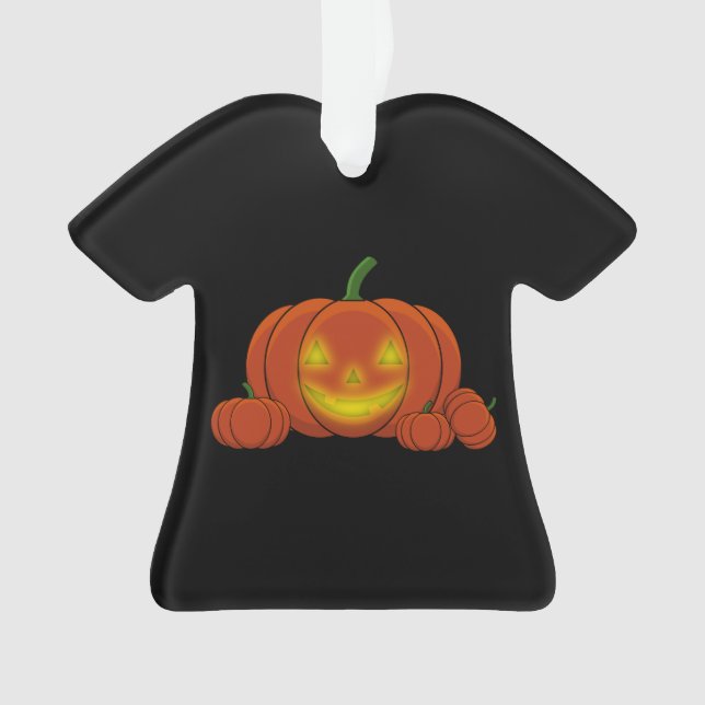 Ornamento Pumpkin brilhante Jack-o'-Lanterna (Frente)
