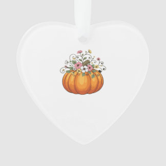 Ornamento Pumpkin Wildflowers Fall Autumn Classic T-Shirt.pn