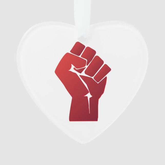 Ornamento Punho Gradiente Vermelho Erguido (Frente)