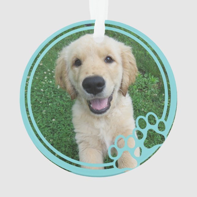 Ornamento Pw Imprime Foto Personalizada Pet de Quadro (Verso)