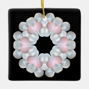 Ornamento Quadrado de Cerâmica