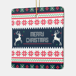 Ornamento Quadrado de Feliz Natal