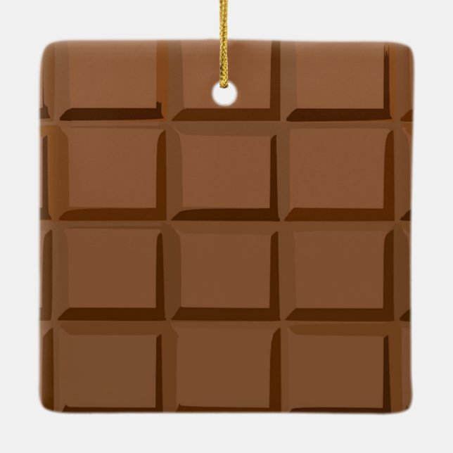 Ornamento Quadrado de Natal Cerâmico para Bares Do (Verso)