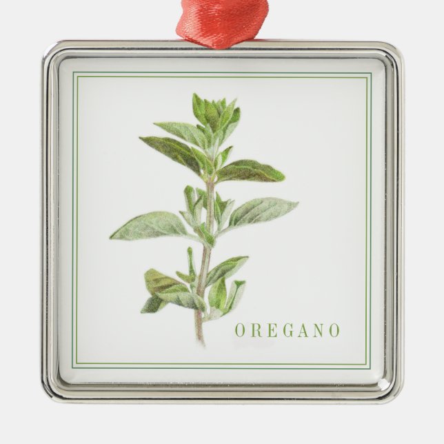 Ornamento Quadrado FRESH OREGANO Premium (Frente)