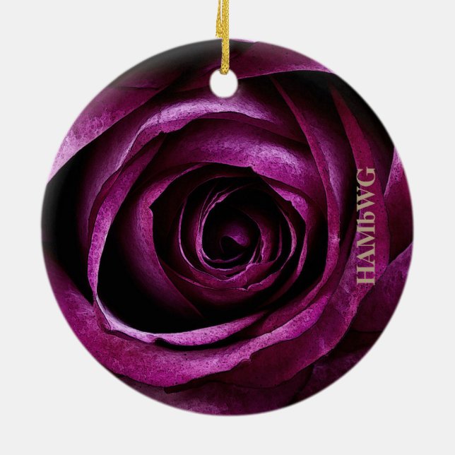 Ornamento quadrado HAMbyWG - Rosa de framboesa pin (Traseira)