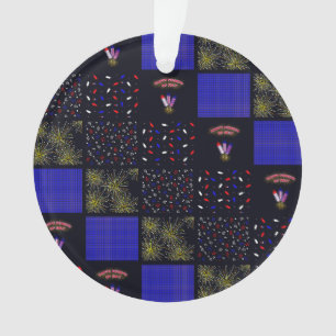 Ornamento Quatro de Julho Patchwork Pattern - 4 de Julho