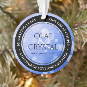 Ornamento Quic 45th 51rua 65th Aniversário de Casamento de A