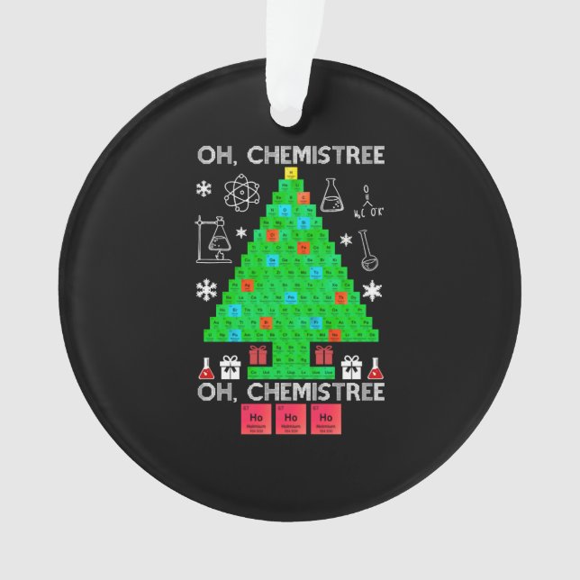 Ornamento Quimistree Chemistree Engraçado Ciência (Frente)