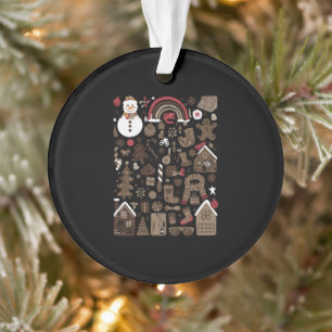 Ornamento Rabiscos de Natal Árvores de Natal Vintage Festa R