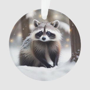 Ornamento Raccoon na Floresta Mágica