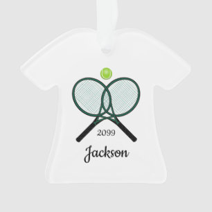 Ornamento Rackets de Ténis e Bola Adorno de Natal em Acrílic