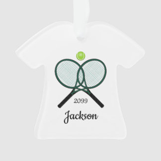 Ornamento Rackets de Ténis e Bola Adorno de Natal em Acrílic