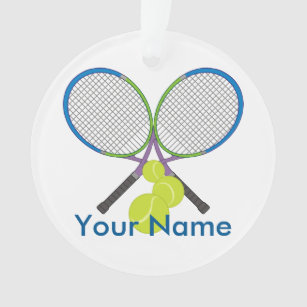 Ornamento Rackets de Tênis personalizados cruzados