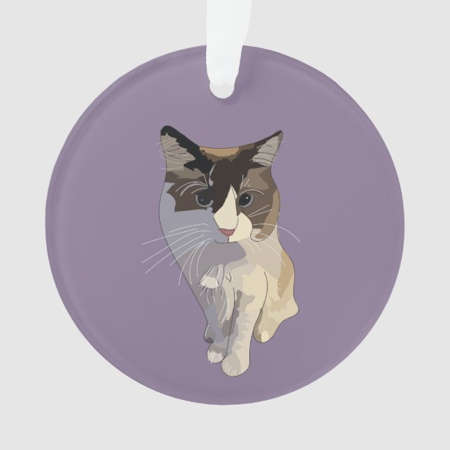Ornamento Ragdoll cat, Dusty Purple (Frente)