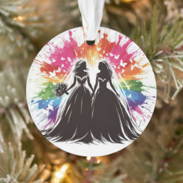Ornamento Rainbow Brides Primeiro Natal