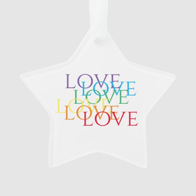 Ornamento RAINBOW LOVE Acrilato Ornament (Frente)