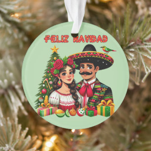 Ornamento Rapariga mexicana árvore de natal Feliz Navidad