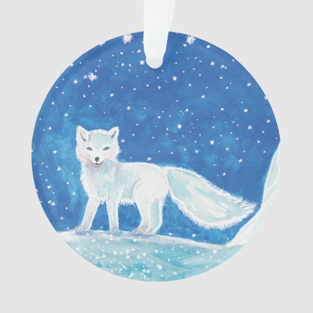 Ornamento Raposa do Ártico (Vulpes lagopus) (Frente)