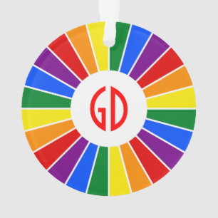 Ornamento RAYS DO BOTÃO RAINBOL + sinal ou monograma