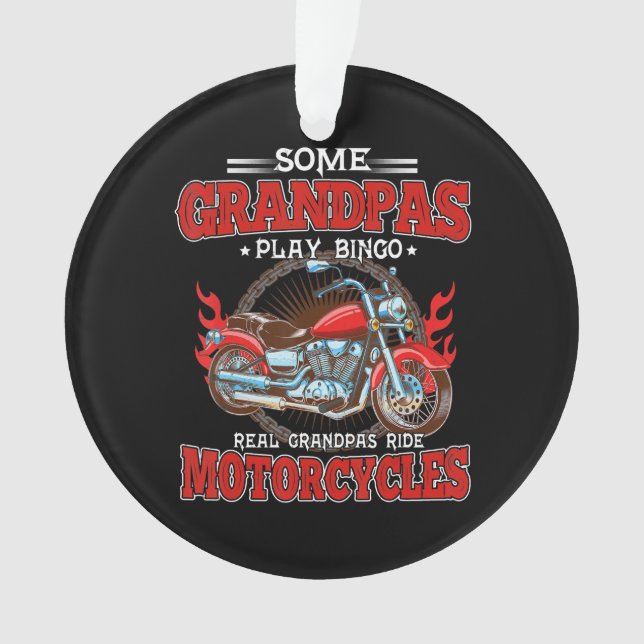 Ornamento Real Grandpas Ride Motorcicletas Lover (Frente)