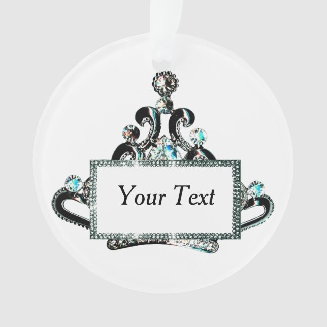Ornamento Real Tiara Personalizado (Frente)
