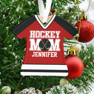 Ornamento Red/Black Custom Hockey