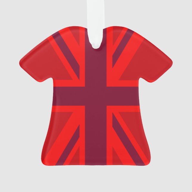 Ornamento Red Color Background British Union Jack (Verso)
