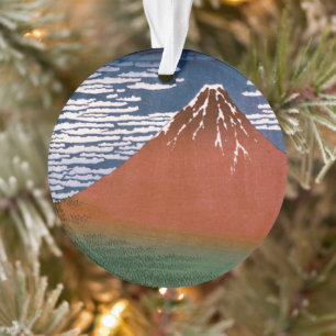 Ornamento Red Fuji, Aka Fujiyama Volcano Katsushika Hokusai