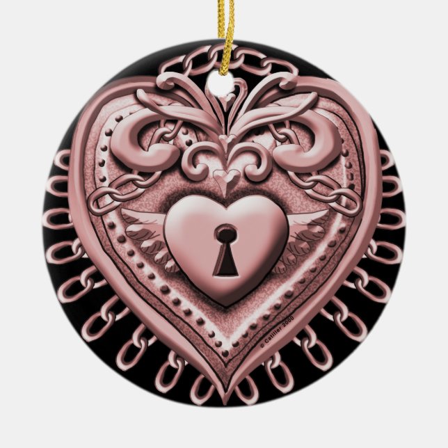 ornamento Red Heart Lock (Frente)