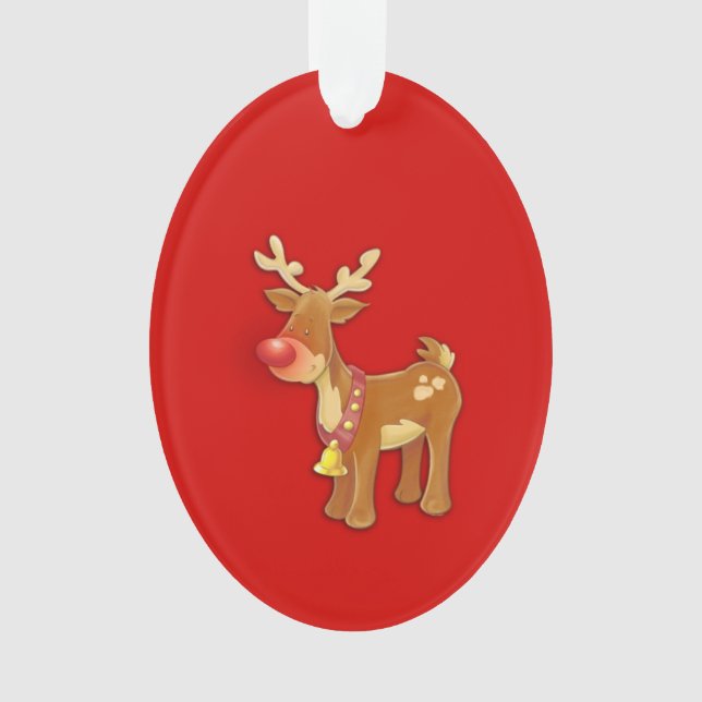 Ornamento Red Nosed Reindeer Red (Frente)