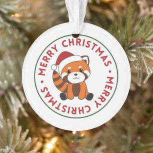 Ornamento Red Panda Christmas Snow Winter Animals Pandas Orn