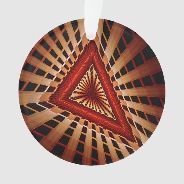 Ornamento Rede Moderna de Fantasia 3D Gráfica Fractal (Frente)