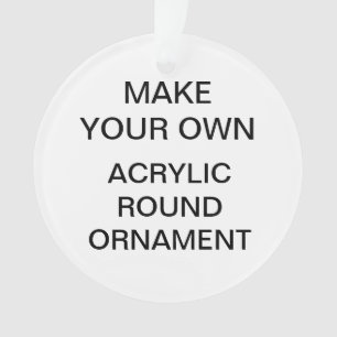 Ornamento REDONDO acrílico feito sob encomenda da