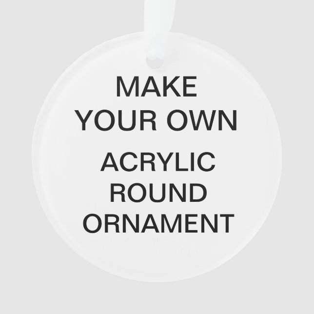 Ornamento REDONDO acrílico feito sob encomenda da (Frente)