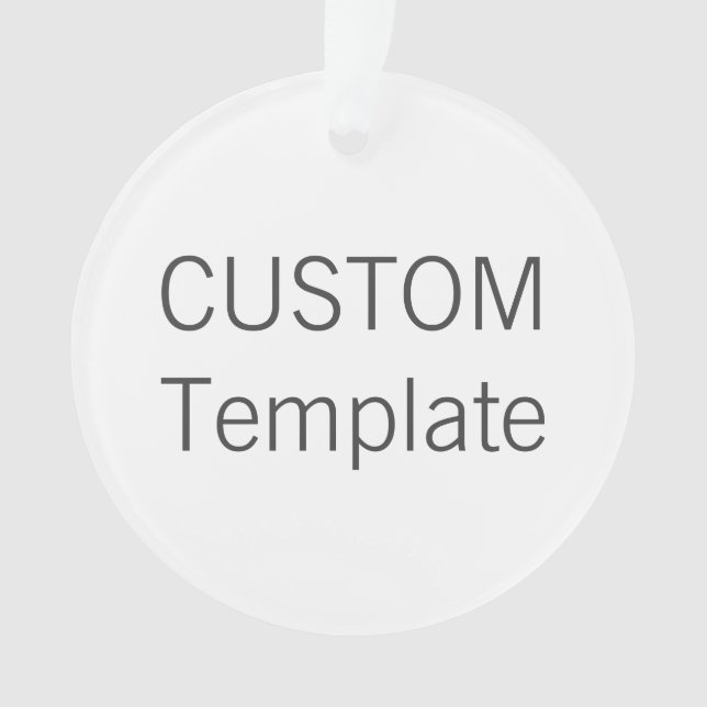 Ornamento REDONDO acrílico feito sob encomenda da (Frente)