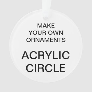 Ornamento REDONDO acrílico feito sob encomenda da